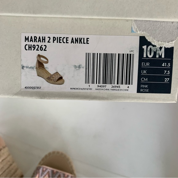 Rockport Womens Marah taupe Ankle Strap wedge espadrille sandals US 10 M - Picture 7 of 8